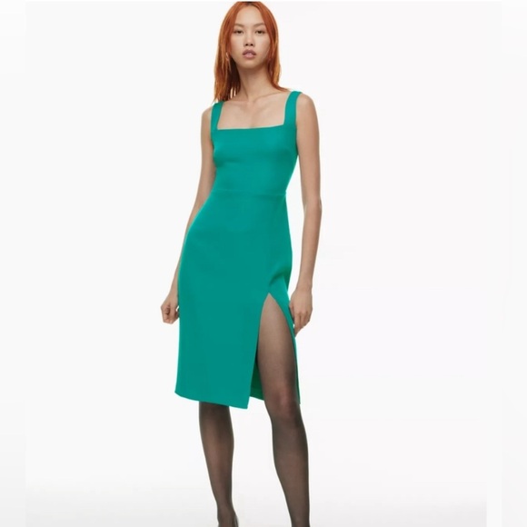 Babaton 90s Slip Dress in Emerald Green - Picture 1 of 9